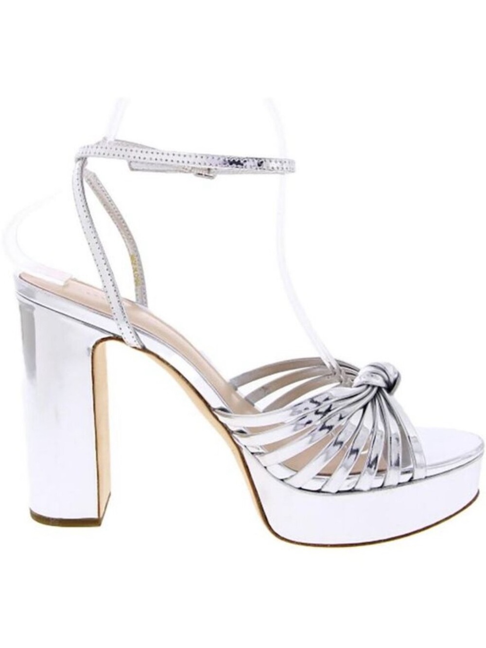 Loeffler Randall Rivka 125MM Metallic Leather Platform Sandals